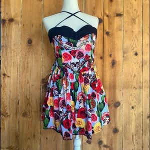 Hell Bunny XL Day of the Dead Dress